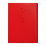 Diář VIVELLA s ražbou - A5 / denní / červená / srdce Diář VIVELLA s ražbou - A5 / denní / červená / srdce