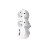 Rozbočovací zásuvka 2 x USB A+C 20W - bílá Rozbočovací zásuvka 2 x USB A+C 20W - bílá