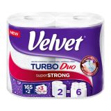 Utěrky papírové Velvet Turbo Duo - 3 vrstvé / 2 ks Utěrky papírové Velvet Turbo Duo - 3 vrstvé / 2 ks