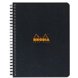 Blok kroužkový Clairefontaine Rhodia A5+ - linka / 80 listů / černá