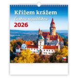 Kalendář nástěnný - Křížem krážem ČR / N173 Kalendář nástěnný - Křížem krážem ČR / N173