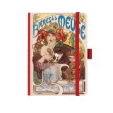 Blok Alfons Mucha premium - A5 / červená