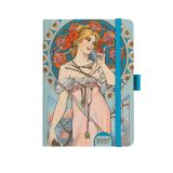 Diář Alfons Mucha - A5 / týdenní / modrá Diář Alfons Mucha - A5 / týdenní / modrá