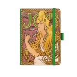 Blok Alfons Mucha premium - A5 / zelená