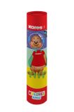 Pastelky Kores Kolores trojhranné / v tubě / 12 barev + ořezávátko / JUMBO