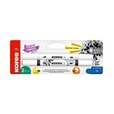 Akrylový popisovač Kreative Marker 2v1 - sada / černá a bílá Akrylový popisovač Kreative Marker 2v1 - sada / černá a bílá