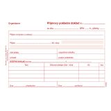 Příjmový pokladní doklad i pro podvojné účetnictví Baloušek A6 / nečíslovaný / 50 listů / ET030