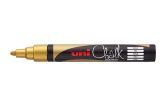 Popisovač křídový UNI Chalk Marker PWE-5M / zlatá
