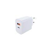 Nabíječka USB A+C 20W fast charger - bílá Nabíječka USB A+C 20W fast charger - bílá