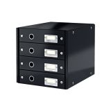 Zásuvkový box Leitz Click & Store - 4 zásuvky / černá