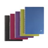 Blok kroužkový Clairefontaine Linicolor intesive A4 - čtvereček / 50 listů / mix barev Blok kroužkový Clairefontaine Linicolor intesive A4 - čtvereček / 50 listů / mix barev