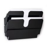 Držák na prospekty DURABLE magnetický - 2 / A4 černý / na šířku