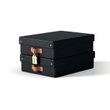 Úložný box Leitz Puro M nízký - černá / 2 ks Úložný box Leitz Puro M nízký - černá / 2 ks