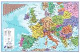 Pracovní podložky dekorované - jednostranná / mapa Evropa