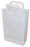 Tašky papírové kraft plochá ucha -  220 x 100 x 350 mm