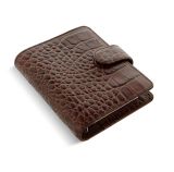 Diář Filofax Classic Croc - kapesní / kaštanová