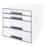 Zásuvkový box Leitz WOW - 2+2 zásuvky / šedá