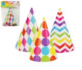 Kloboučky papírové party - 6 ks Kloboučky papírové party - 6 ks