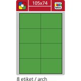 Print etikety A4 pro laserový a inkoustový tisk - 105 x 74 mm (8 etiket/ arch) zelená Print etikety A4 pro laserový a inkoustový tisk - 105 x 74 mm (8 etiket/ arch) zelená