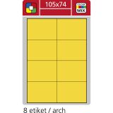 Print etikety A4 pro laserový a inkoustový tisk - 105 x 74 mm (8 etiket/ arch) žlutá Print etikety A4 pro laserový a inkoustový tisk - 105 x 74 mm (8 etiket/ arch) žlutá