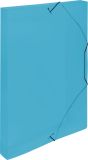 Box na spisy A4 s gumou průsvitný - hřbet 3 cm / modrá Box na spisy A4 s gumou průsvitný - hřbet 3 cm / modrá