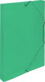 Box na spisy A4 s gumou průsvitný - hřbet 3 cm / zelená Box na spisy A4 s gumou průsvitný - hřbet 3 cm / zelená