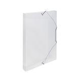 Box na spisy A4 s gumou průsvitný - hřbet 3 cm / čirá Box na spisy A4 s gumou průsvitný - hřbet 3 cm / čirá