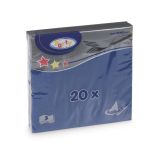 Wimex papírové ubrousky modré 3-vrstvé 33 cm x 33 cm 20 ks Wimex papírové ubrousky modré 3-vrstvé 33 cm x 33 cm 20 ks