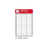Print etikety A4 pro laserový a inkoustový tisk - 70 x 16,9 mm (51 etiket / arch ) / snímatelné Print etikety A4 pro laserový a inkoustový tisk - 70 x 16,9 mm (51 etiket / arch ) / snímatelné
