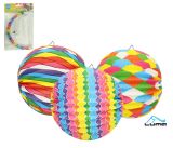 Lampion kulatý 25 cm / barevný mix