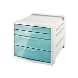 Zásuvkový box Colour´Ice - ledově modrá / 2+2 zásuvky Zásuvkový box Colour´Ice - ledově modrá / 2+2 zásuvky