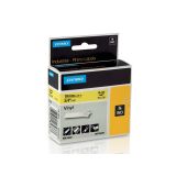 Pásky D1 vinylové permanentní - 19 mm x 5,5 m / černý tisk / žlutá páska Pásky D1 vinylové permanentní - 19 mm x 5,5 m / černý tisk / žlutá páska