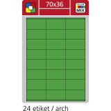 Print etikety A4 pro laserový a inkoustový tisk - 70 x 36 mm (24 etiket/ arch) zelená Print etikety A4 pro laserový a inkoustový tisk - 70 x 36 mm (24 etiket/ arch) zelená