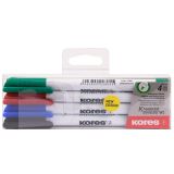 Popisovač Kores K-Marker Whiteboard - sada 4 ks / kulatý tenký hrot Popisovač Kores K-Marker Whiteboard - sada 4 ks / kulatý tenký hrot