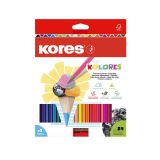 Pastelky Kores Kolores trojhranné / 24 barev Pastelky Kores Kolores trojhranné / 24 barev