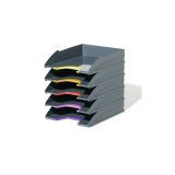 Kancelářský box Varicolor Tray set - šedo-barevný / 5 zásuvek