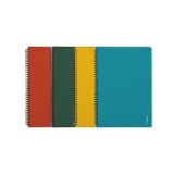 Blok kroužkový VERDE - A5 / linka / mix barev