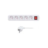 Prodlužovací přívody s vypínačem - 5 zásuvek / 3 m Prodlužovací přívody s vypínačem - 5 zásuvek / 3 m