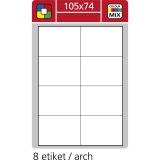 Print etikety A4 pro laserový a inkoustový tisk / 30 archů - 105 x 74 mm (8 etiket / arch) Print etikety A4 pro laserový a inkoustový tisk / 30 archů - 105 x 74 mm (8 etiket / arch)