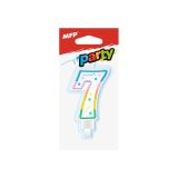 Svíčka dortová č.7 / duhová Svíčka dortová č.7 / duhová