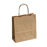 Tašky papírové kroucená ucha - hnědá / 180 x 80 x 250 mm Tašky papírové kroucená ucha - hnědá / 180 x 80 x 250 mm