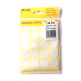 Samolepicí etikety v sáčku - kulaté prům.20mm / 200 etiket Samolepicí etikety v sáčku - kulaté prům.20mm / 200 etiket