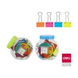 Klipy kovové barevné DELI - 25 mm / 12 ks / barevný mix Klipy kovové barevné DELI - 25 mm / 12 ks / barevný mix