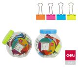 Klipy kovové barevné DELI - 25 mm / 12 ks / barevný mix Klipy kovové barevné DELI - 25 mm / 12 ks / barevný mix