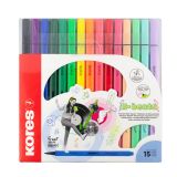 Popisovač Kores K-Beats - sada 15 barev / hrot M Popisovač Kores K-Beats - sada 15 barev / hrot M