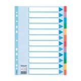 Rozdružovač A4 kartonový Esselte - barevný / 12 listů Rozdružovač A4 kartonový Esselte - barevný / 12 listů