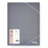 Box na spisy A4 Spoko ReLeaf Soft touch s gumou - šedomodrá Box na spisy A4 Spoko ReLeaf Soft touch s gumou - šedomodrá