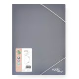 Box na spisy A4 Spoko ReLeaf Soft touch s gumou - šedomodrá