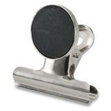 Klipy kovové stříbrné - 31 mm + magnet