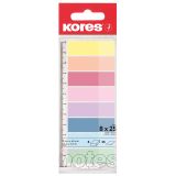 Samolepicí záložky Kores Index Strips - 8 x 25 lístků / pastelové Samolepicí záložky Kores Index Strips - 8 x 25 lístků / pastelové